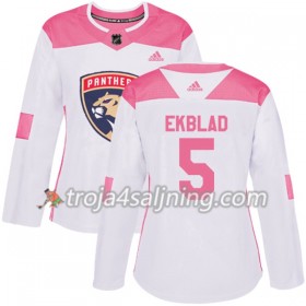 Florida Panthers tröja Aaron Ekblad 5 Vit 2017-2018 Adidas Rosa Fashion Authentic - Dame NHL Tröjor